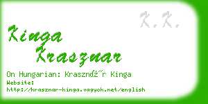 kinga krasznar business card